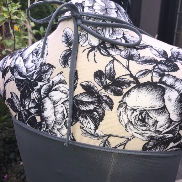 La Vie En Rose Aqua Tankini Swimsuit Top - Picture 3 of 4